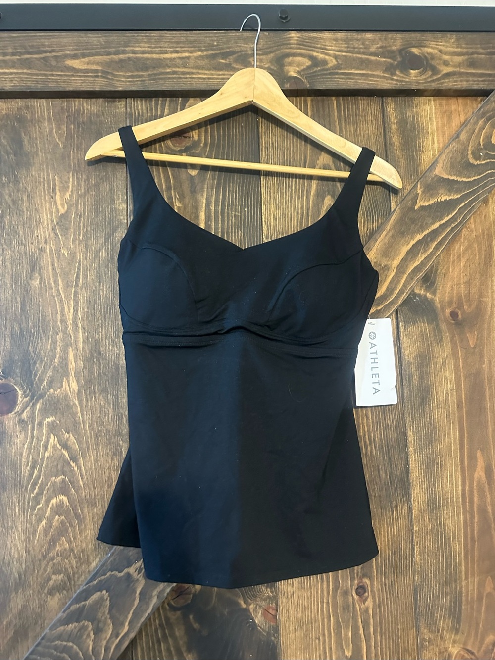 Athleta Black Bondi Bra Cup Tankini Top